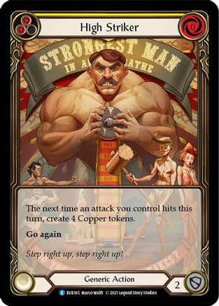 High Striker (Yellow) (Extended Art) (EVR165) 1st Edition Rainbow Foil