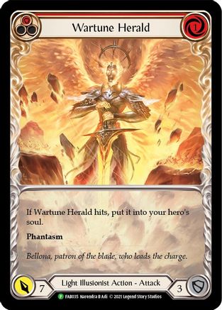 Wartune Herald (Red) (Extended Art) - FAB035 (FAB035) Rainbow Foil