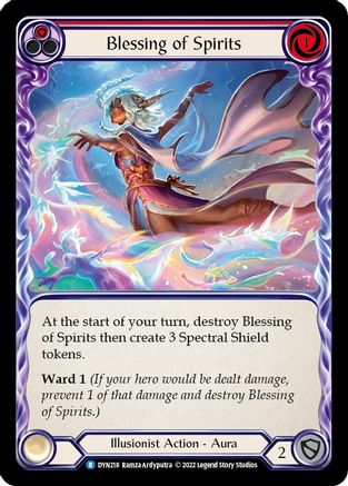 Blessing of Spirits (Red) (DYN218) Rainbow Foil