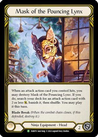 Mask of the Pouncing Lynx (Golden) - FAB079 (FAB079) Cold Foil