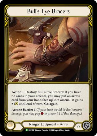 Bull's Eye Bracers (Golden) - FAB102 (FAB102) Cold Foil
