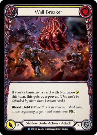Wall Breaker (Yellow) (DTD116) Rainbow Foil