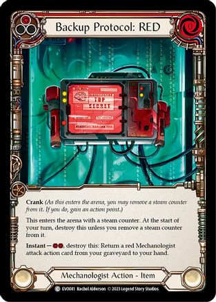 Backup Protocol: RED (EVO081) Rainbow Foil