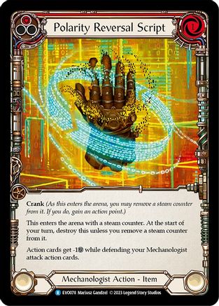 Polarity Reversal Script (EVO078) Rainbow Foil