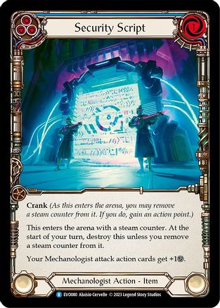 Security Script (EVO080) Rainbow Foil