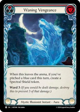 Waning Vengeance (Red) (MST040) Rainbow Foil