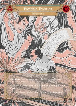 Preserve Tradition // Inner Chi (Marvel) (MST099) Cold Foil