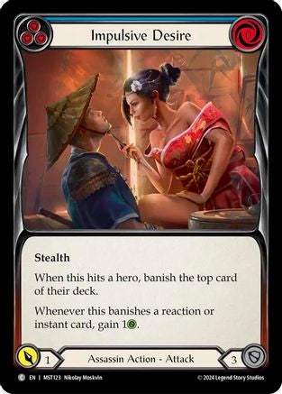 Impulsive Desire (Blue) (MST123) Rainbow Foil
