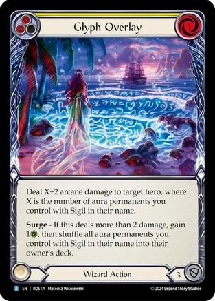 Glyph Overlay (Yellow) (ROS174) Rainbow Foil
