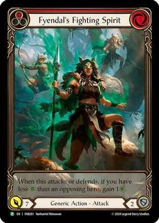 Fyendal's Fighting Spirit (Red) (Extended Art) - FAB261 (FAB261) Rainbow Foil