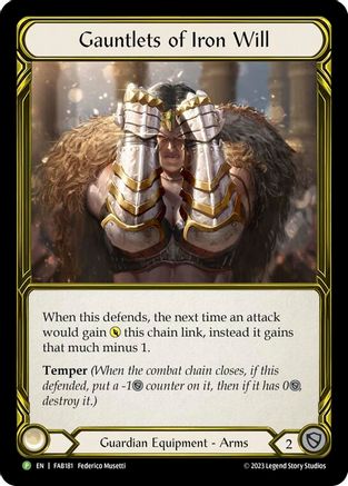 Gauntlets of Iron Will (Golden) - FAB181 (FAB181) Cold Foil