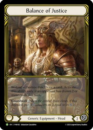 Balance of Justice (Golden) - FAB183 (FAB183) Cold Foil