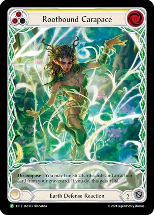 Rootbound Carapace (Yellow) (Extended Art) - LGS353 (LGS353) Rainbow Foil