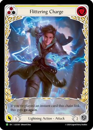 Flittering Charge (Yellow) (Extended Art) (LGS338) Rainbow Foil
