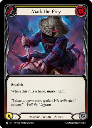 Mark the Prey (Yellow) (HNT039) Rainbow Foil