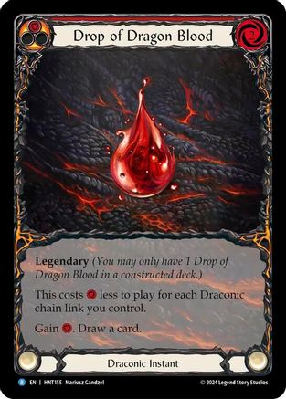 Drop of Dragon Blood (Extended Art) (HNT155) Rainbow Foil