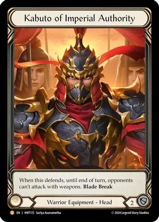 Kabuto of Imperial Authority (Extended Art) (HNT115) Cold Foil