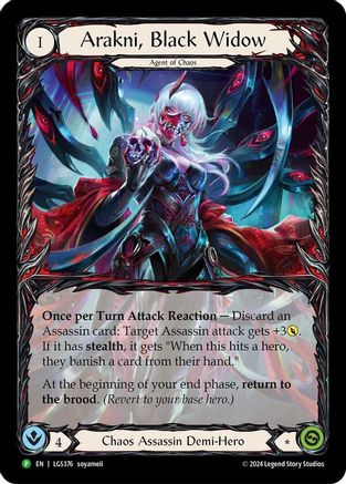 Arakni, Black Widow (Extended Art) - LGS376 (LGS376) Rainbow Foil