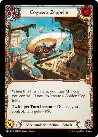Cogwerx Zeppelin (Blue) (SEA020) Rainbow Foil