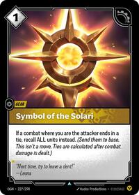 Symbol of the Solari Rainbow Foil