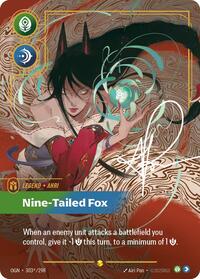 Ahri Nine Tailed Fox Signed Alternate Art