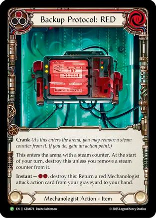 Backup Protocol: RED (GEM073) Cold Foil