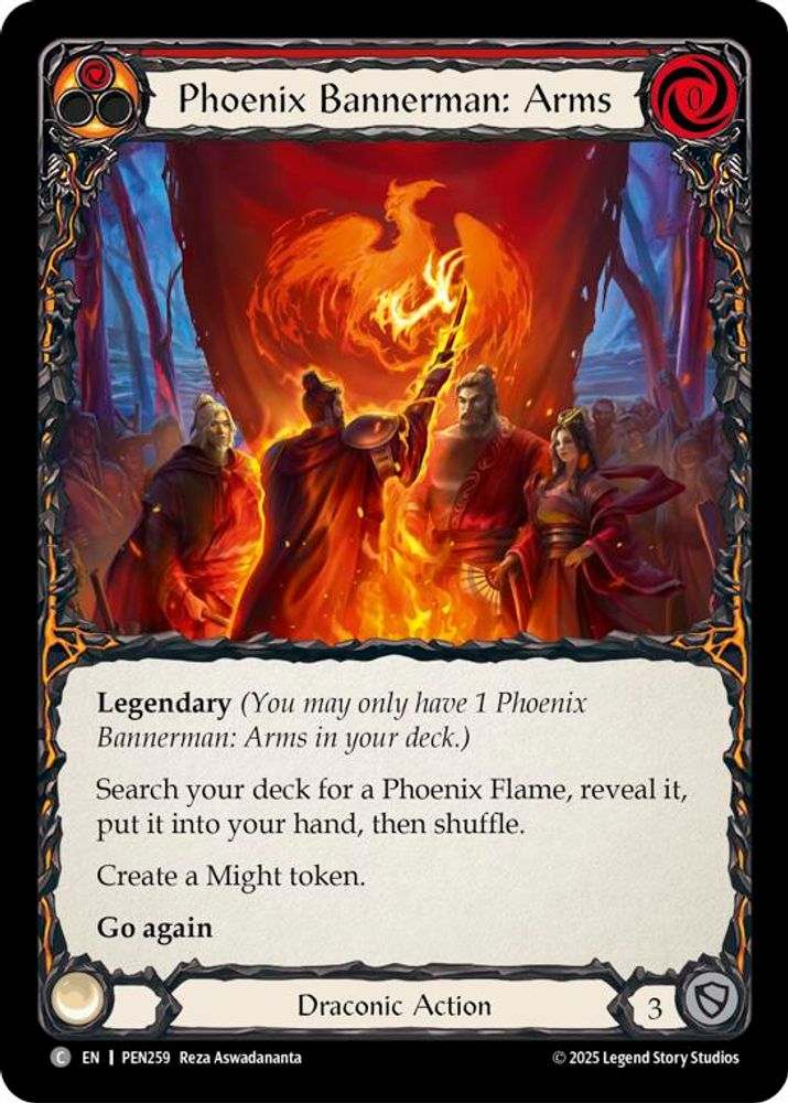 Phoenix Bannerman: Arms (Red) (PEN259) Rainbow Foil