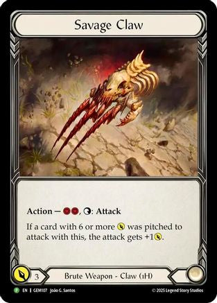 Savage Claw (GEM107) Cold Foil
