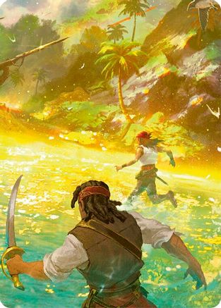 Treasure Island // High Seas Map Doubled Sided Art Card (Middle Left)