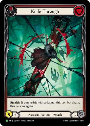 Knife Through (Red) (GEM113) Rainbow Foil