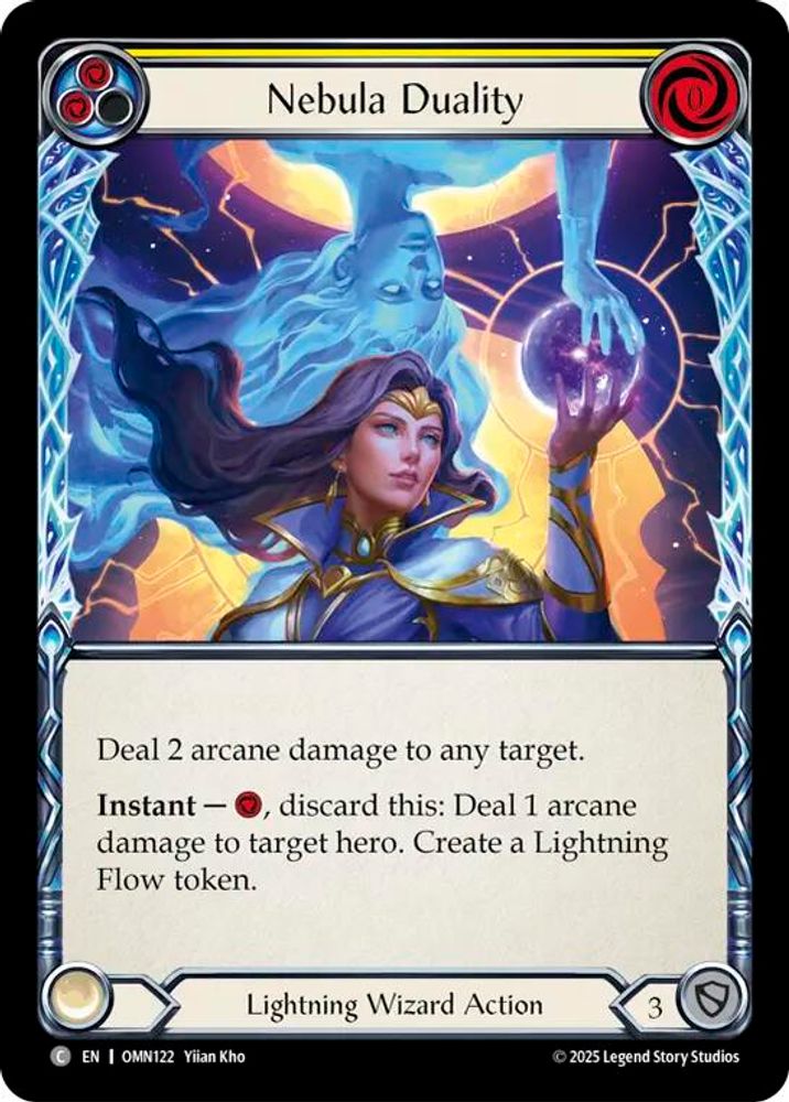Nebula Duality (Yellow) (OMN122) Rainbow Foil