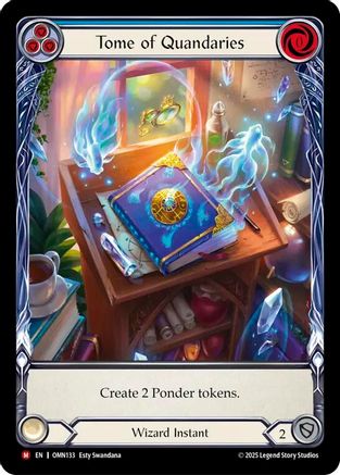 Tome of Quandaries (Blue) (Extended Art) (OMN133) Cold Foil