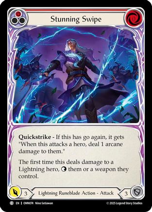 Stunning Swipe (Red) (OMN074) Rainbow Foil