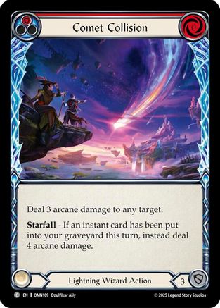 Comet Collision (Red) (OMN109) Rainbow Foil