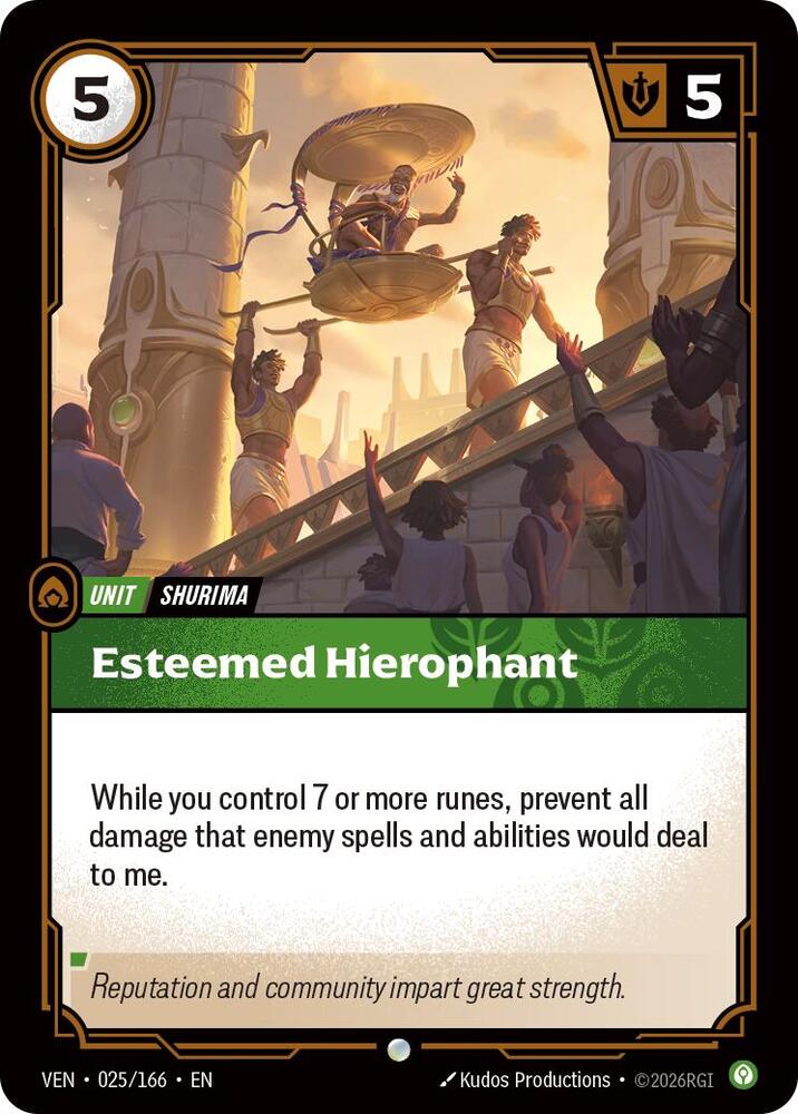 Esteemed Hierophant Rainbow Foil