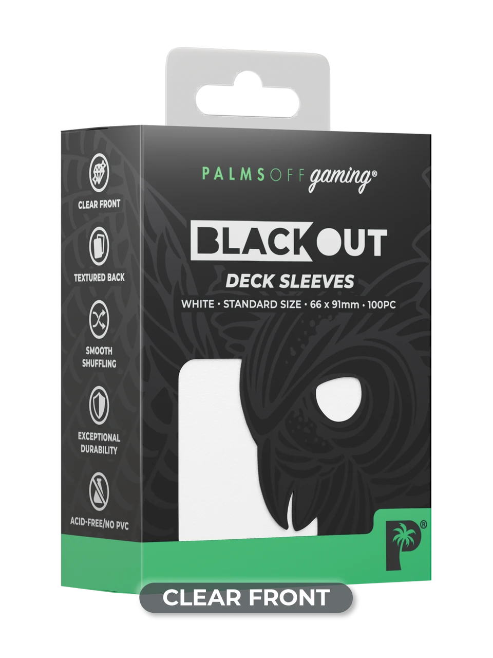 Blackout Deck Sleeves - Standard Size - White