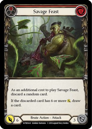 Savage Feast (Red) (WTR014)  Unlimited Edition Rainbow Foil
