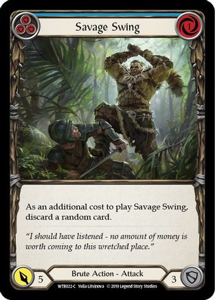 Savage Swing (Blue) (WTR022)  1st Edition