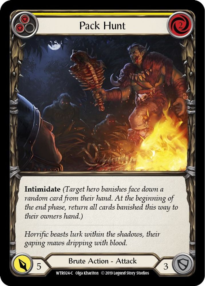 Pack Hunt (Yellow) (WTR024)  1st Edition Rainbow Foil