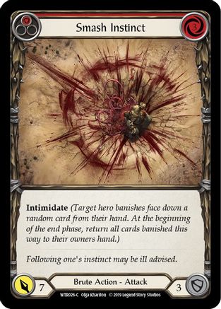 Smash Instinct (Red) (WTR026)  1st Edition Rainbow Foil
