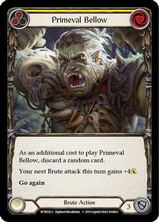 Primeval Bellow (Yellow) (WTR036)  1st Edition Rainbow Foil