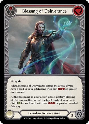 Blessing of Deliverance (Red) (WTR054)  1st Edition Rainbow Foil