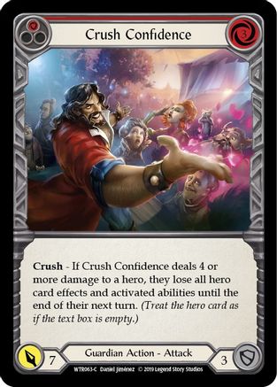 Crush Confidence (Red) (WTR063)  Unlimited Edition Rainbow Foil