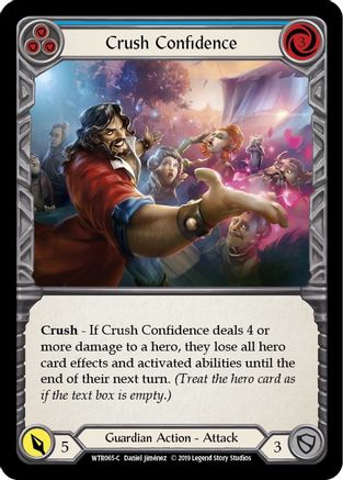 Crush Confidence (Blue) (WTR065)  1st Edition Rainbow Foil
