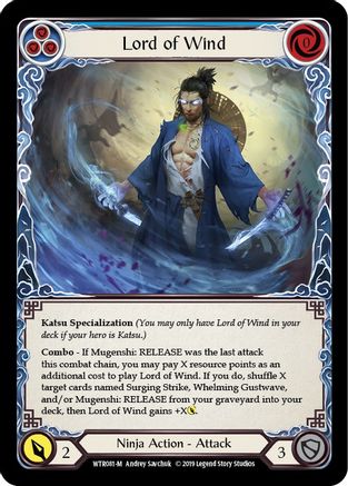 Lord of Wind (WTR081)  1st Edition Rainbow Foil