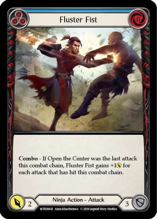 Fluster Fist (Blue) (WTR088)  Unlimited Edition Rainbow Foil