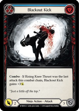 Blackout Kick (Blue) (WTR091)  Unlimited Edition Rainbow Foil