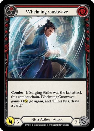Whelming Gustwave (Red) (WTR110)  Unlimited Edition Rainbow Foil