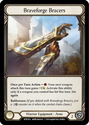 Braveforge Bracers (WTR116)  1st Edition Cold Foil