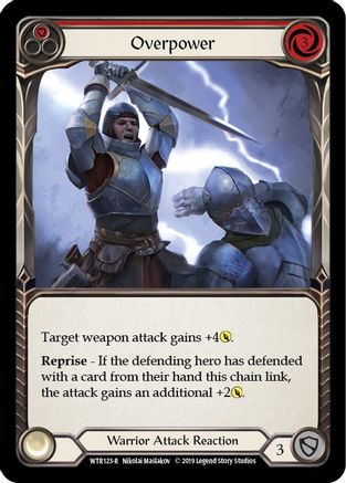 Overpower (Red) (WTR123)  Unlimited Edition Rainbow Foil